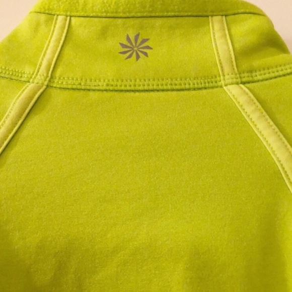 Athleta Neon Lime Green Zip up Plush Tech Jacket - Picture 6 of 8